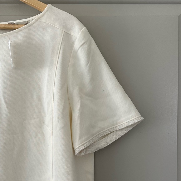 LOFT White Fringe Shift Dress size 18 - Picture 4 of 5